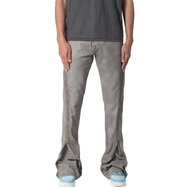 Custom Slim Zipper-Panel Pants - Style 0A8C67 - product detail view 3
