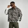 Custom Animal Print Snap Front Overshirt - Style 1C407E - product detail view 3 Custom Animal Print Snap Front Overshirt - Style 1C407E - product detail view 3