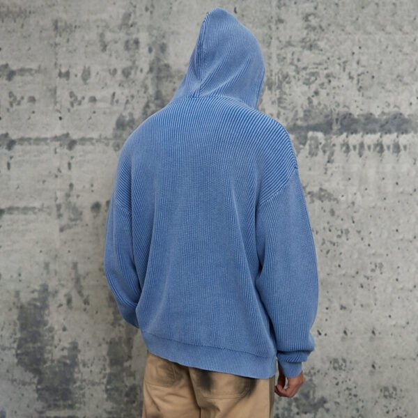 Custom Snow-Washed Printed Hooded Sweater - Style 3F3133 - product detail view 5 Custom Snow-Washed Printed Hooded Sweater - Style 3F3133 - product detail view 5