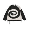Custom Spiral Panel Knit Sweater | VW-13B856 - Style 13B856 Black and white spiral knit sweater