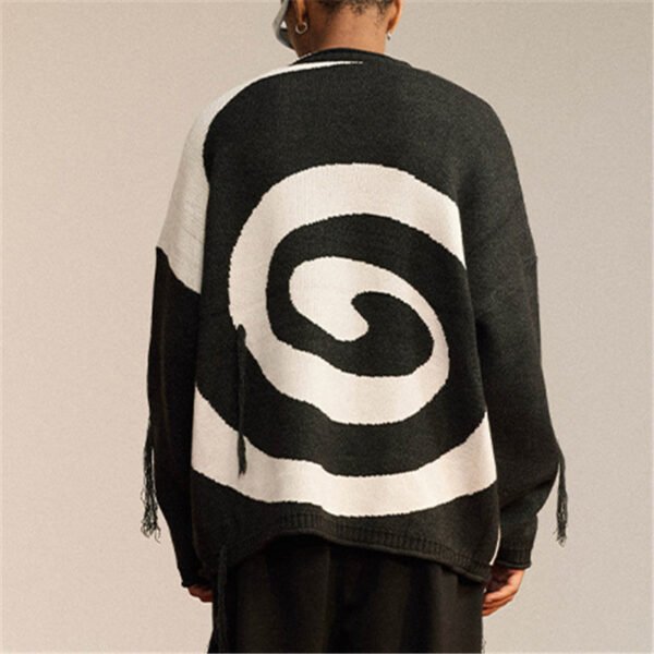 Custom Spiral Panel Knit Sweater | VW-13B856 - Style 13B856 - product detail view 2 Custom Spiral Panel Knit Sweater | VW-13B856 - Style 13B856 - product detail view 2
