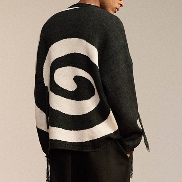 Custom Spiral Panel Knit Sweater | VW-13B856 - Style 13B856 - product detail view 5 Custom Spiral Panel Knit Sweater | VW-13B856 - Style 13B856 - product detail view 5
