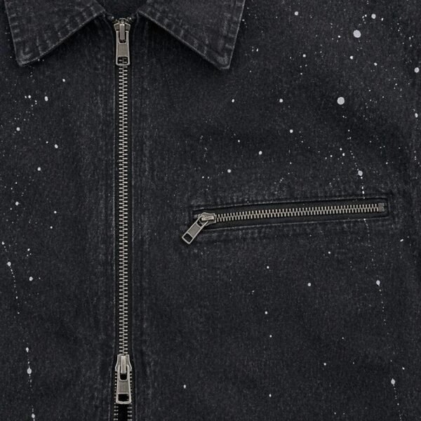 Custom Washed Splash-Ink Canvas Jacket - Style 7CD326 - product detail view 2