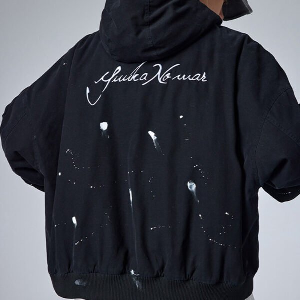 Custom Splash Ink Boxy Hooded Flight Jacket - Style 6AA7C2 - product detail view 5 Custom Splash Ink Boxy Hooded Flight Jacket - Style 6AA7C2 - product detail view 5