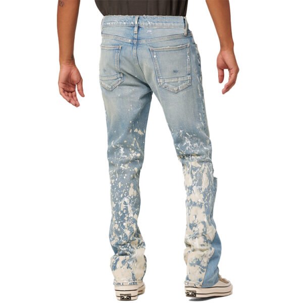 Custom Washed Splatter-Painted Denim Jeans - Style A5F5B3 - product detail view 4 Custom Washed Splatter-Painted Denim Jeans - Style A5F5B3 - product detail view 4