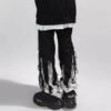 Custom Layered Fray Hem Spliced Denim Jeans - Style DAA382 - product detail view 3 Custom Layered Fray Hem Spliced Denim Jeans - Style DAA382 - product detail view 3