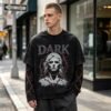 Custom Washed Spliced Graphic Streetwear T-Shirt - Style A2883A