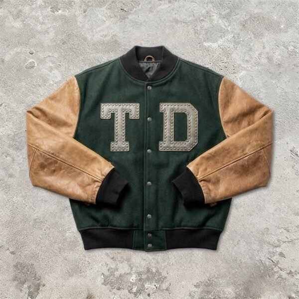 Custom Spliced Vintage Varsity Jacket - Style B529CB - product detail view 5 Custom Spliced Vintage Varsity Jacket - Style B529CB - product detail view 5
