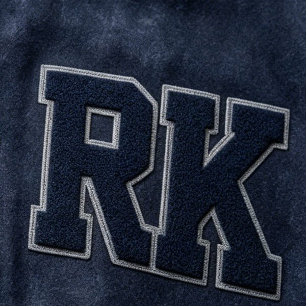 Custom Patch-Embroidered Spliced Varsity Jacket - Style C5FB2D