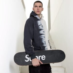 Custom Split Tie-Dye Contrast Pullover Hoodie | 828AFD - Style 828AFD
