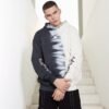 Custom Split Tie-Dye Contrast Pullover Hoodie | 828AFD - Style 828AFD - product detail view 4