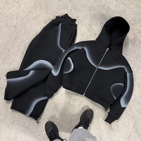 Custom Spray-Dye Curved Zip Hoodie Set - 8634502 - Style F98CE8 - product detail view 4 Custom Spray-Dye Curved Zip Hoodie Set - 8634502 - Style F98CE8 - product detail view 4