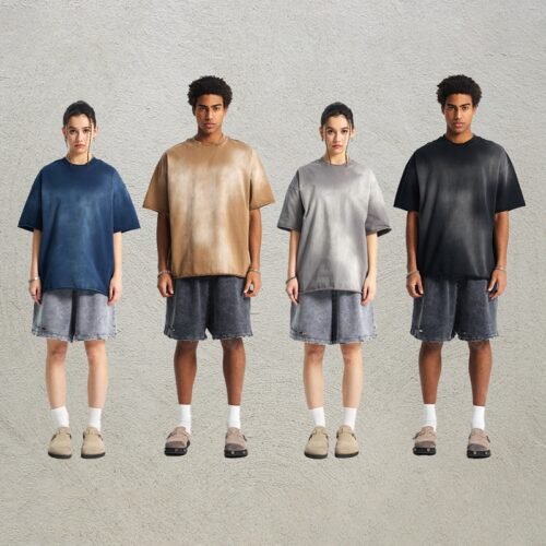Custom Spray-Dyed Distressed Oversized T-Shirt - Style 3D9CCF Custom Spray-Dyed Distressed Oversized T-Shirt - Style 3D9CCF