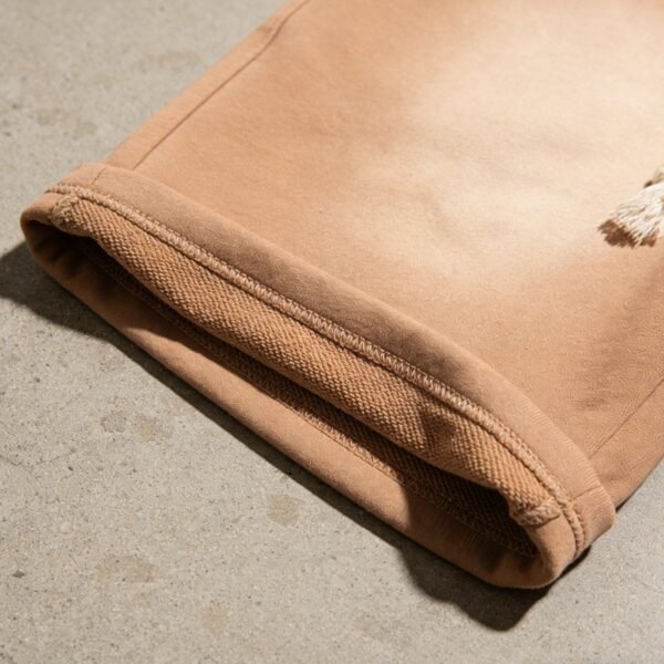 Custom Spray-Dyed Drawcord Fleece Shorts - Style 81B088 - product detail view 7 Custom Spray-Dyed Drawcord Fleece Shorts - Style 81B088 - product detail view 7