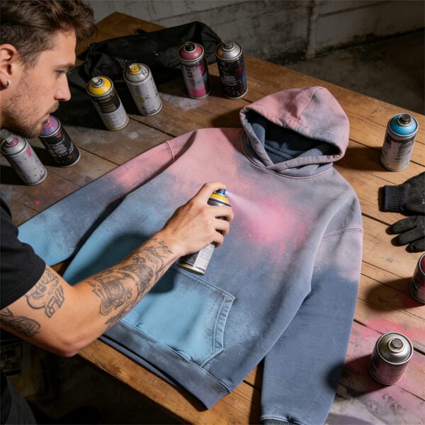 Custom Spray-Dyed Gradient Pullover Hoodie BC44B578 - Style BC44B5 - product detail view 4