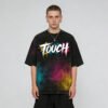 Custom Spray-Dyed Washed Graphic T-Shirt - Style 5C7EB1 - product detail view 6