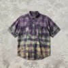 Custom Spray-Dyed Plaid Print Streetwear Shorts - Style CF1963 - product detail view 9 Custom Spray-Dyed Plaid Print Streetwear Shorts - Style CF1963 - product detail view 9