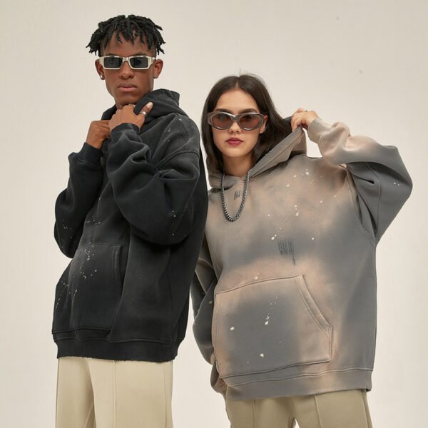 Custom Spray-Finish Oversized Pullover Hoodie - 8042987 - Style 072C3A - product detail view 4 Custom Spray-Finish Oversized Pullover Hoodie - 8042987 - Style 072C3A - product detail view 4