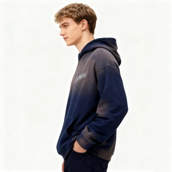 Custom Spray Rhinestone Hooded Sweatshirt - 120DB5F13A2E8D4B - Style 120DB5 - product detail view 5