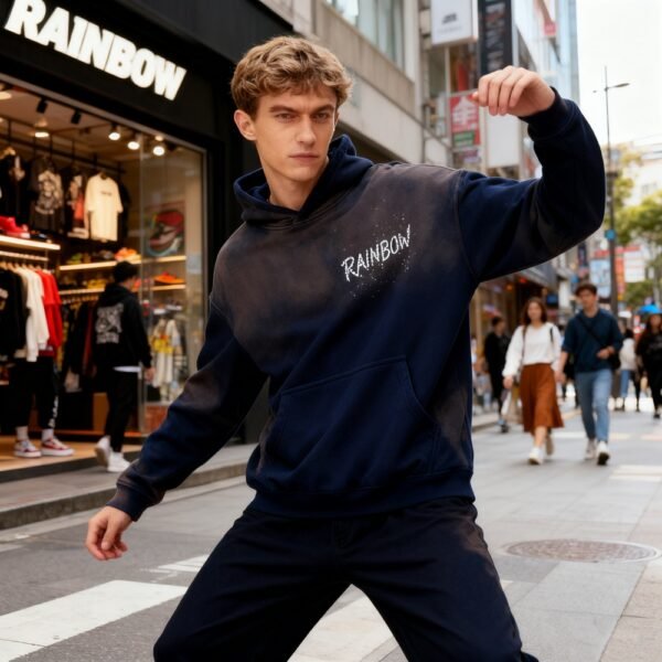 Custom Spray Rhinestone Hooded Sweatshirt - 120DB5F13A2E8D4B - Style 120DB5 - product detail view 6