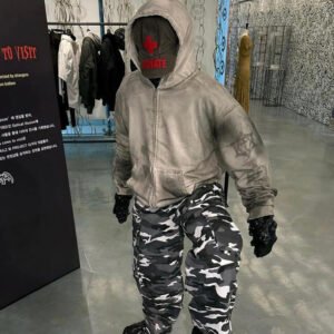 Custom Spray-Wash Zip Hoodie with Proportioned Cuffs - Style DD43D6