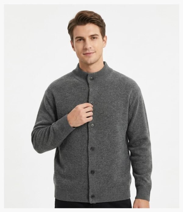 Custom Stand-Collar Knit Button Cardigan | - Style B79154 - product detail view 13 Custom Stand-Collar Knit Button Cardigan | - Style B79154 - product detail view 13