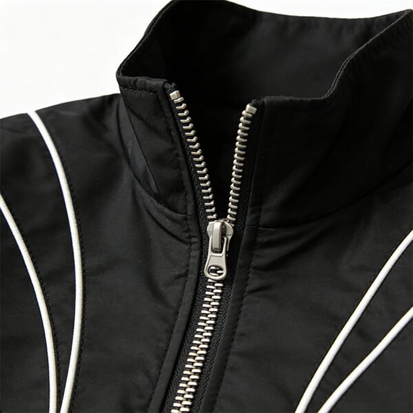 Custom Stand-Collar Linework Zip Jacket - Style 1920A0 - product detail view 10 Custom Stand-Collar Linework Zip Jacket - Style 1920A0 - product detail view 10