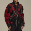 Custom Contrast Panel Stand-Collar Street Jacket - Style EA33EA - product detail view 2