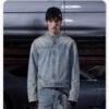 Custom Stand-Collar Zip Denim Jacket 2587 - Style 87C5B1 - product detail view 4 Custom Stand-Collar Zip Denim Jacket 2587 - Style 87C5B1 - product detail view 4