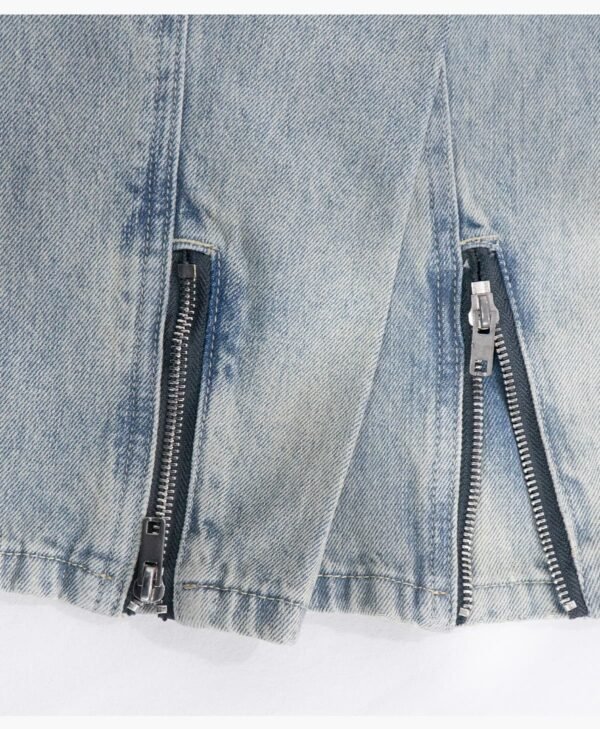 Custom Stand-Collar Zip Denim Jacket 2587 - Style 87C5B1 - product detail view 18 Custom Stand-Collar Zip Denim Jacket 2587 - Style 87C5B1 - product detail view 18