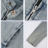 Custom Stand-Collar Zip Denim Jacket 2587 - Style 87C5B1 - product detail view 9 Custom Stand-Collar Zip Denim Jacket 2587 - Style 87C5B1 - product detail view 9