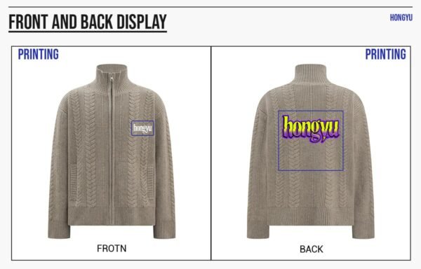 Custom Stand Collar Zip Knit Sweater 2032 - Style 2D53E1 - product detail view 10 Custom Stand Collar Zip Knit Sweater 2032 - Style 2D53E1 - product detail view 10