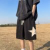 Custom Star Applique Streetwear Shorts - Style 09D503 - product detail view 4