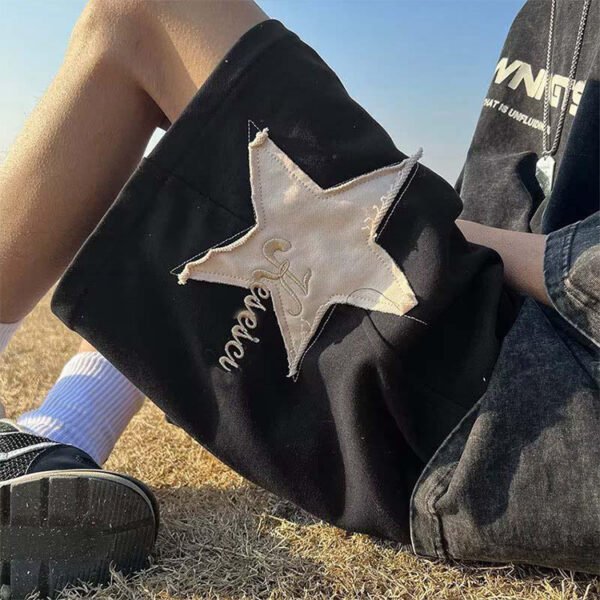 Custom Star Applique Streetwear Shorts - Style 09D503 - product detail view 5