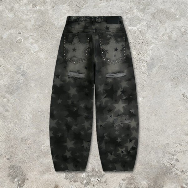 Custom Star Print Rivet Cargo Pants - Style E88107 - product detail view 10 Custom Star Print Rivet Cargo Pants - Style E88107 - product detail view 10
