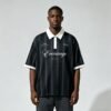 Custom Striped Polo Jersey with Back Number Print - Style 944FC2 - product detail view 4