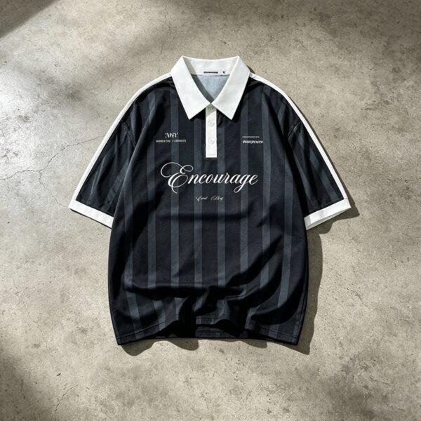 Custom Striped Polo Jersey with Back Number Print - Style 944FC2 - product detail view 8