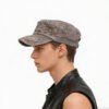 Custom Vintage Washed Studded Flat Cap - Style FD04D0 - product detail view 5 Custom Vintage Washed Studded Flat Cap - Style FD04D0 - product detail view 5