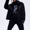 Custom Studded Fleece Zip Jacket - Style 4AF9AD - product detail view 4 Custom Studded Fleece Zip Jacket - Style 4AF9AD - product detail view 4