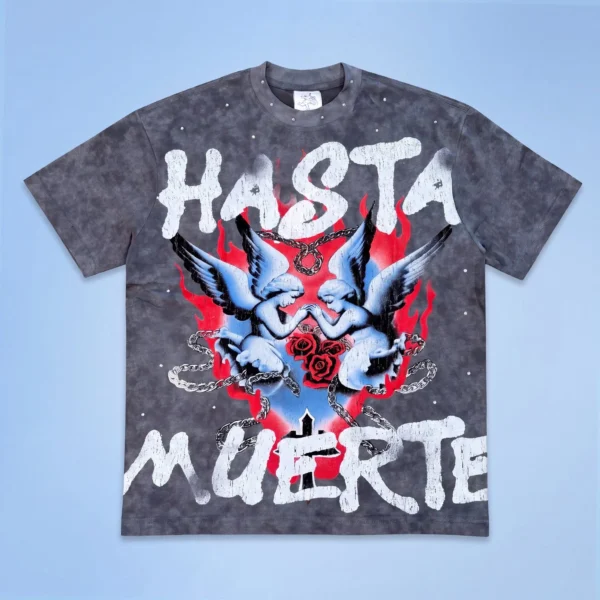 Custom Washed Graphic Studded Oversized Tee - Style 72D9EF Custom Washed Graphic Studded Oversized Tee - Style 72D9EF