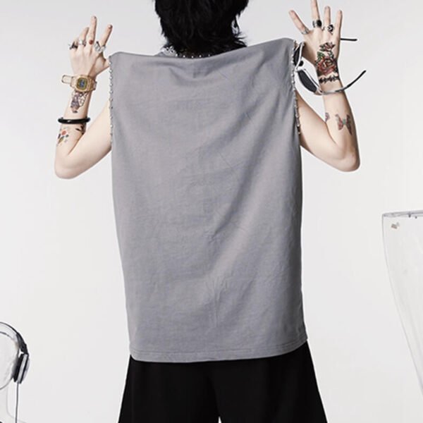 Custom Studded Graphic Tank Top - Style A6CFF0 - product detail view 2