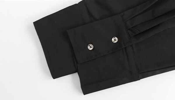 Custom Studded Oversized Twill Button-Up Shirt - Style 0E5286 - product detail view 11
