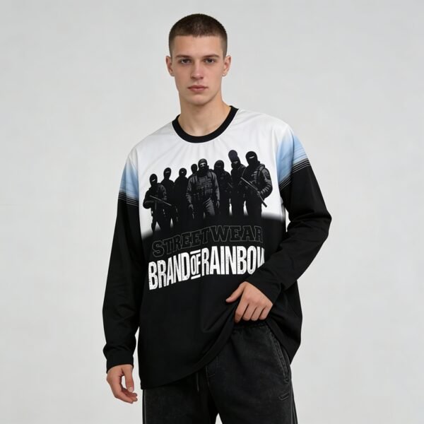 Custom Sublimated Long-Sleeve Graphic Tee - Style 9F63F0 - product detail view 5