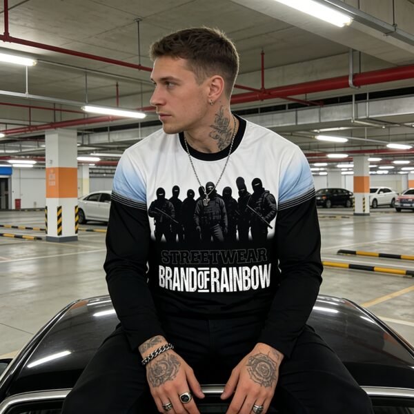 Custom Sublimated Long-Sleeve Graphic Tee - Style 9F63F0 - product detail view 9