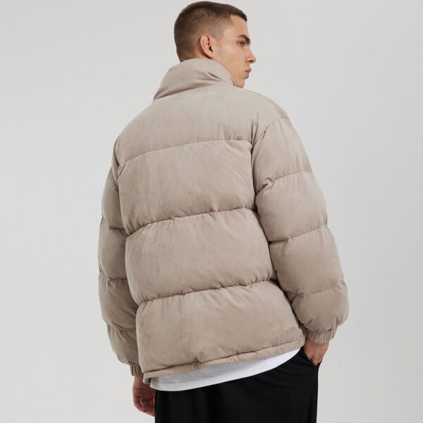 Custom Men's Suede-Look Padded Short Coat - Style 2EF463 - product detail view 3