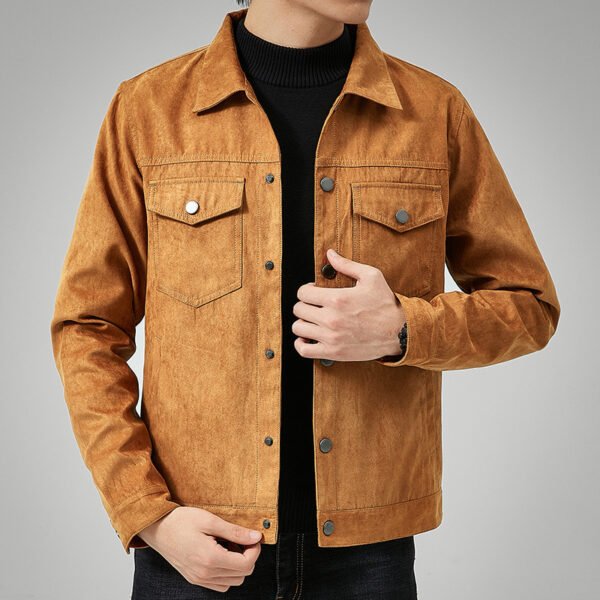 Custom Suede-Look Utility Shirt Jacket - Style 15EEDD - product detail view 6