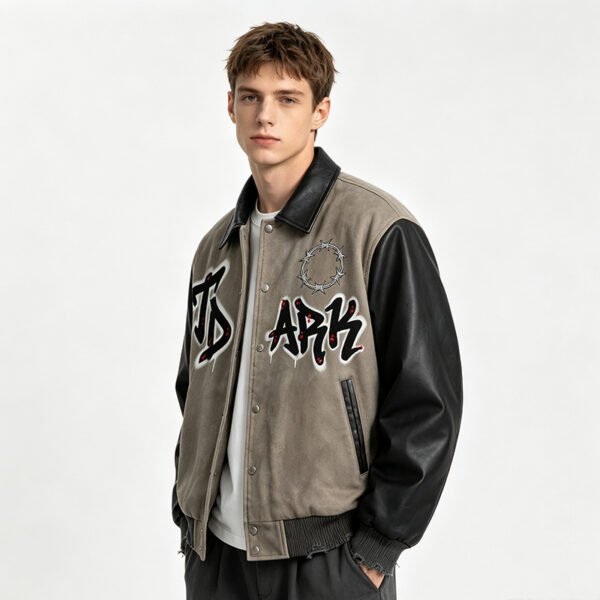 Custom Suede-Look Varsity Jacket | VW-704-10 - Style D2FB51 Custom Suede-Look Varsity Jacket | VW-704-10 - Style D2FB51