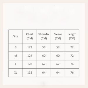 Size chart for sun-faded box fit pullover hoodie