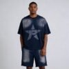 Custom Sun-Faded Star Graphic Oversized T-Shirt - Style 798E40 - product detail view 2 Custom Sun-Faded Star Graphic Oversized T-Shirt - Style 798E40 - product detail view 2