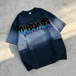 Custom Sun-Faded Embroidered Multi-Pocket T-Shirt - Style 897B60